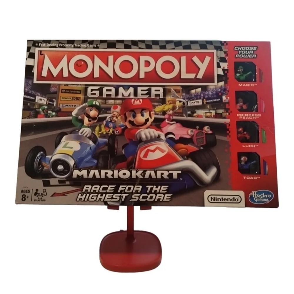 Monopoly Gamer Mario Kart Board Game ‎ 2-4 Players Nintendo Hasbro Gaming
